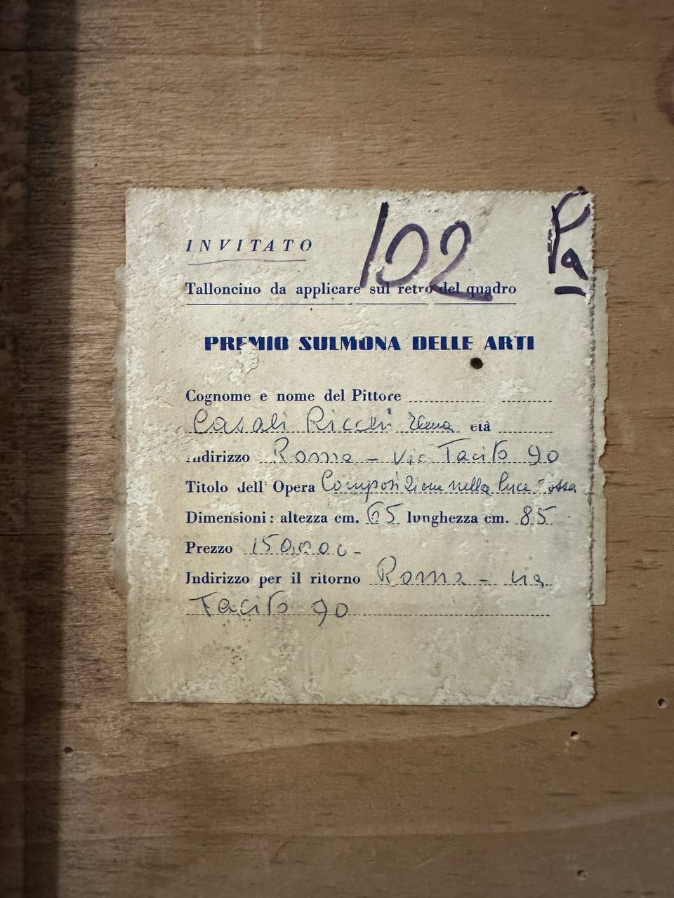 E. Casali Ricchi - Composizione nella luce rossa