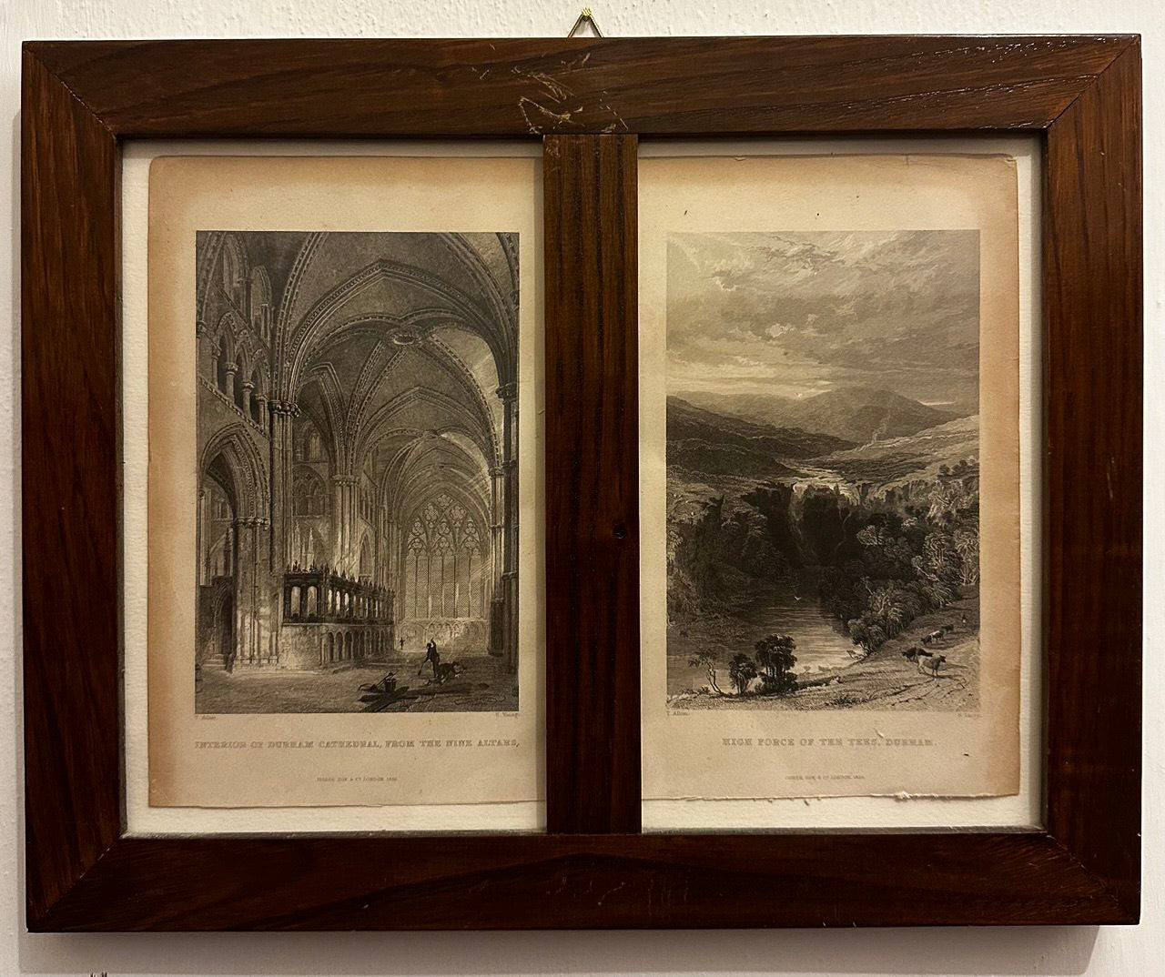 Veduta della Cattedrale di Durham/La cascata di High Force sul fiume Tees a Duram