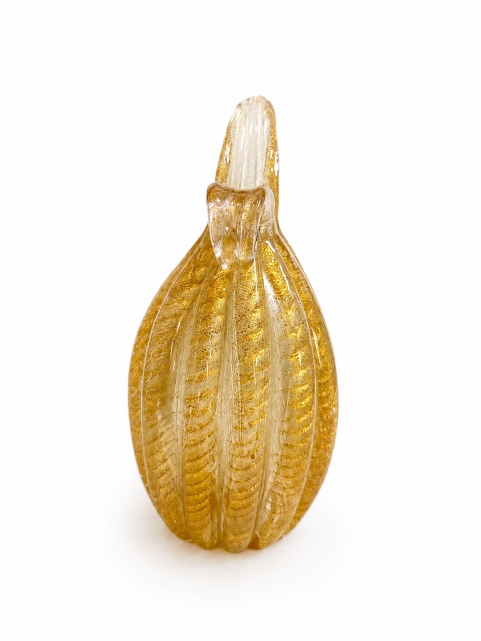 Vaso in vetro di murano cordonato d'oro - Barovier & Toso